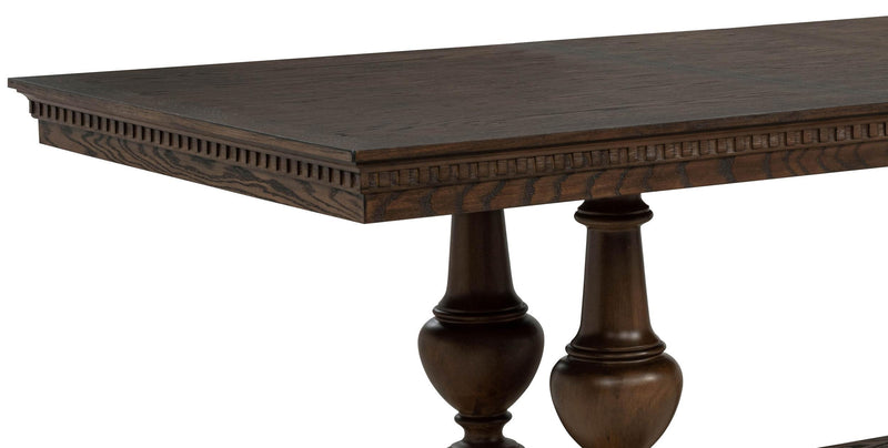 Ridgewell Rectangular Trestle Dining Table Dark Oak - 104601