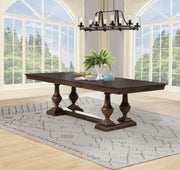 Ridgewell Rectangular Trestle Dining Table Dark Oak - 104601