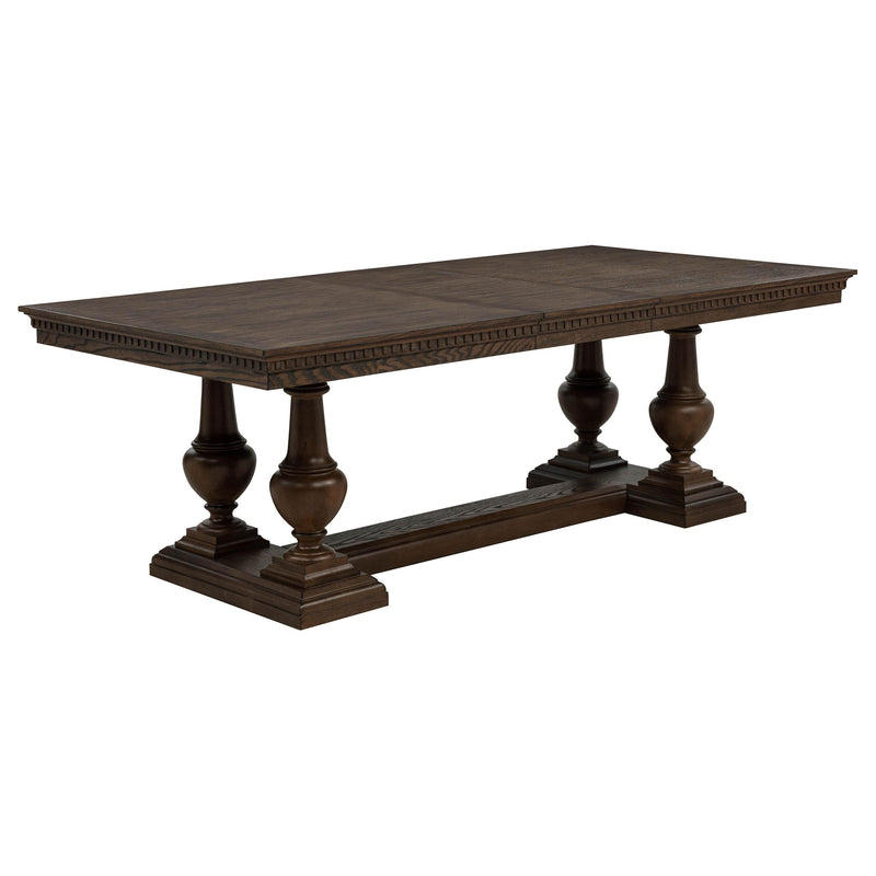 Ridgewell Rectangular Trestle Dining Table Dark Oak - 104601