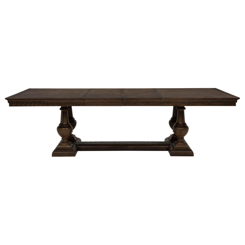 Ridgewell Rectangular Trestle Dining Table Dark Oak - 104601