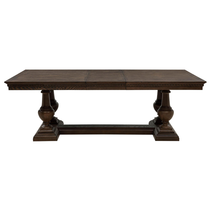 Ridgewell Rectangular Trestle Dining Table Dark Oak - 104601