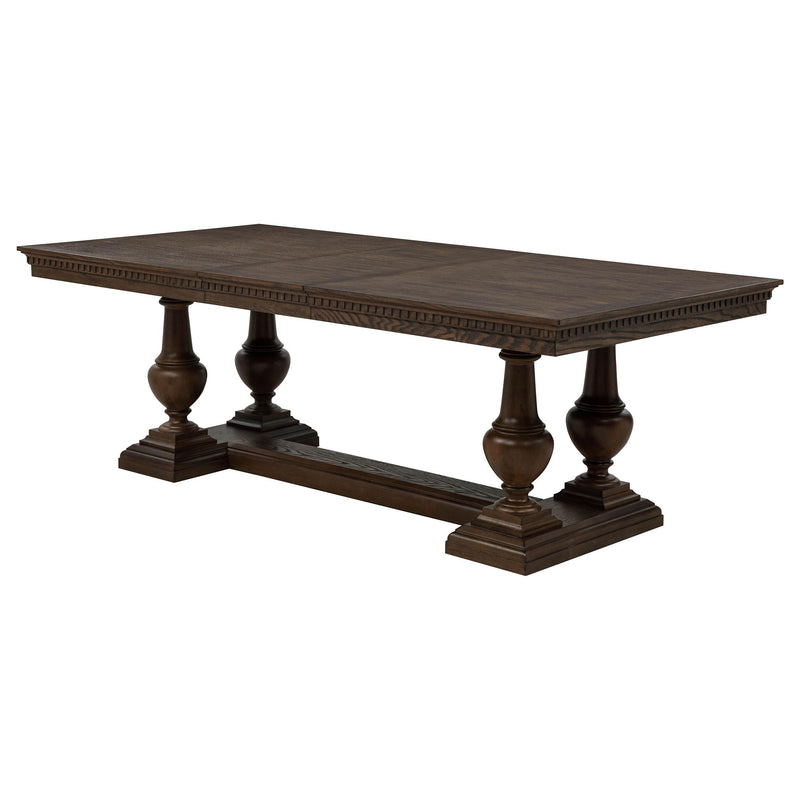 Ridgewell Rectangular Trestle Dining Table Dark Oak - 104601