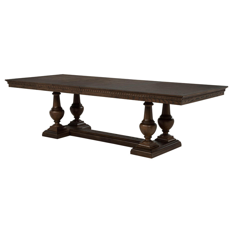 Ridgewell Rectangular Trestle Dining Table Dark Oak - 104601