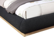 Rigby Boucle Fabric King Bed Black - Gate FurnitureKing Bed