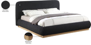Rigby Boucle Fabric King Bed Black - Gate FurnitureKing Bed