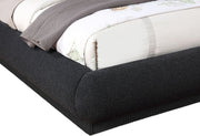 Rigby Boucle Fabric King Bed Black - Gate FurnitureKing Bed