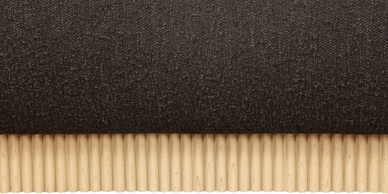 Rigby Boucle Fabric King Bed Brown - Gate FurnitureKing Bed