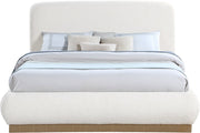 Rigby Boucle Fabric King Bed Cream - Gate FurnitureKing Bed