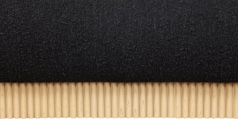 Rigby Boucle Fabric Queen Bed Black - Gate FurnitureQueen Bed