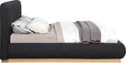 Rigby Boucle Fabric Queen Bed Black - Gate FurnitureQueen Bed