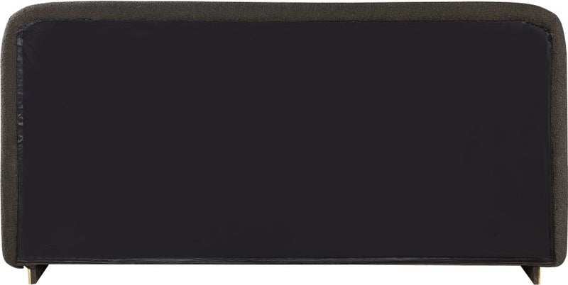 Rigby Boucle Fabric Queen Bed Brown - Gate FurnitureQueen Bed