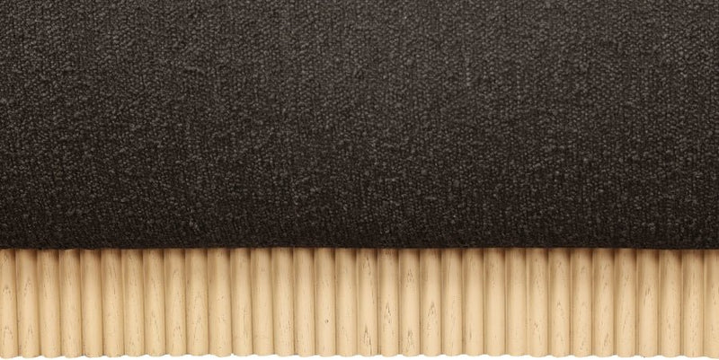 Rigby Boucle Fabric Queen Bed Brown - Gate FurnitureQueen Bed