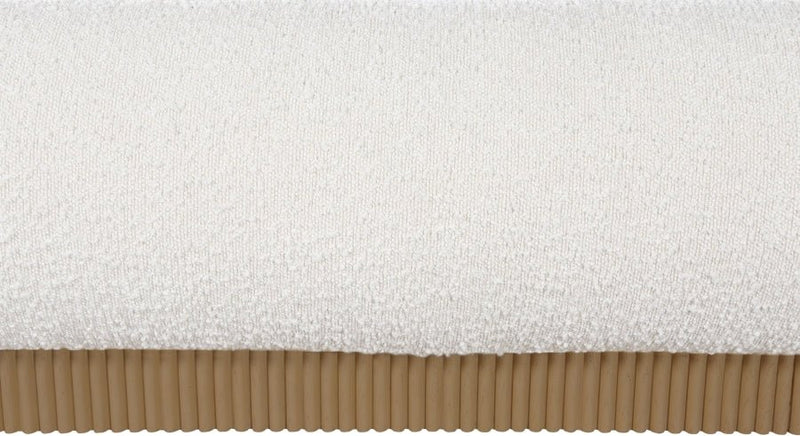 Rigby Boucle Fabric Queen Bed Cream - Gate FurnitureQueen Bed