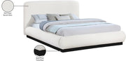 Rigby Boucle Fabric Queen Bed Cream - Gate FurnitureQueen Bed