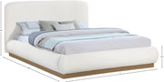 Rigby Boucle Fabric Queen Bed Cream - Gate FurnitureQueen Bed
