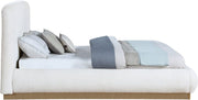 Rigby Boucle Fabric Queen Bed Cream - Gate FurnitureQueen Bed