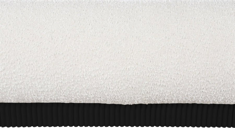 Rigby Boucle Fabric Queen Bed Cream - Gate FurnitureQueen Bed