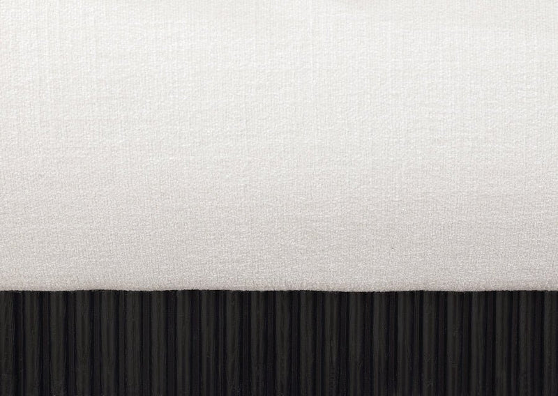 Rigby Linen Textured Fabric King Bed Cream - Gate FurnitureKing Bed