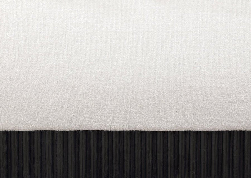 Rigby Linen Textured Fabric King Bed Cream - Gate FurnitureKing Bed