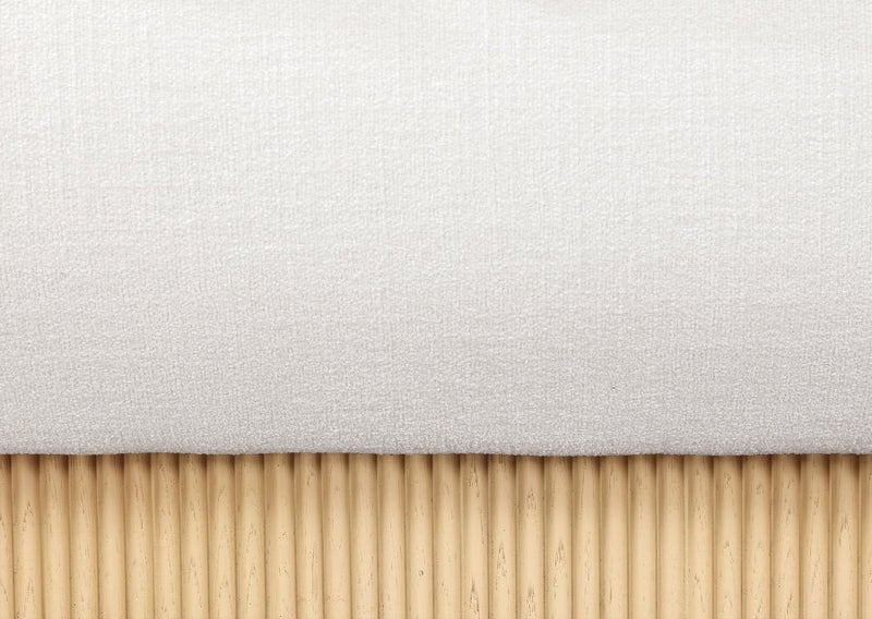 Rigby Linen Textured Fabric King Bed Cream - Gate FurnitureKing Bed