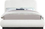 Rigby Linen Textured Fabric King Bed Cream - Gate FurnitureKing Bed