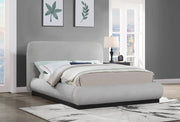 Rigby Linen Textured Fabric King Bed Grey - Gate FurnitureKing Bed