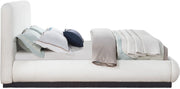Rigby Linen Textured Fabric Queen Bed Cream - Gate FurnitureQueen Bed