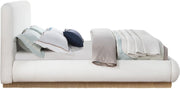 Rigby Linen Textured Fabric Queen Bed Cream - Gate FurnitureQueen Bed
