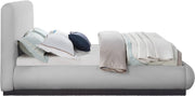 Rigby Linen Textured Fabric Queen Bed Grey - Gate FurnitureQueen Bed