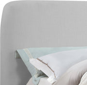 Rigby Linen Textured Fabric Queen Bed Grey - Gate FurnitureQueen Bed