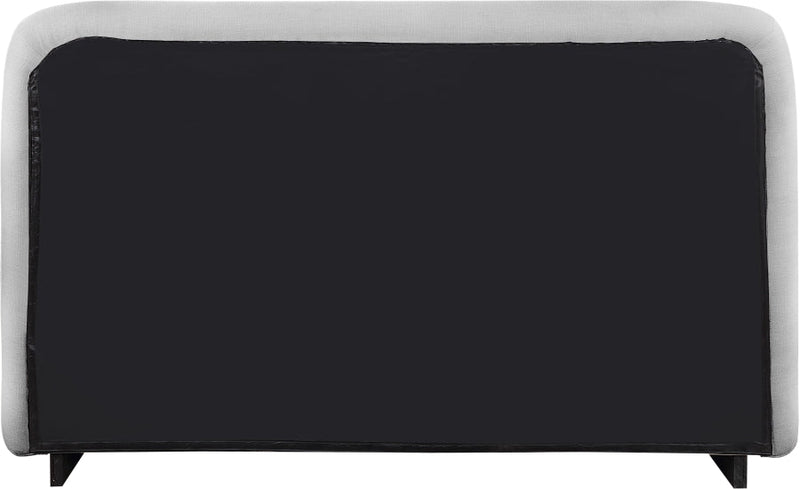 Rigby Linen Textured Fabric Queen Bed Grey - Gate FurnitureQueen Bed
