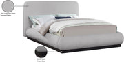 Rigby Linen Textured Fabric Queen Bed Grey - Gate FurnitureQueen Bed