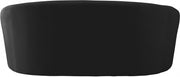 Riley 71" Velvet Upholstered Loveseat in Black - 610Black-L