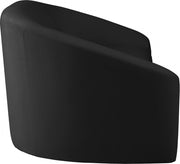 Riley 71" Velvet Upholstered Loveseat in Black - 610Black-L