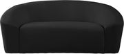 Riley 71" Velvet Upholstered Loveseat in Black - 610Black-L