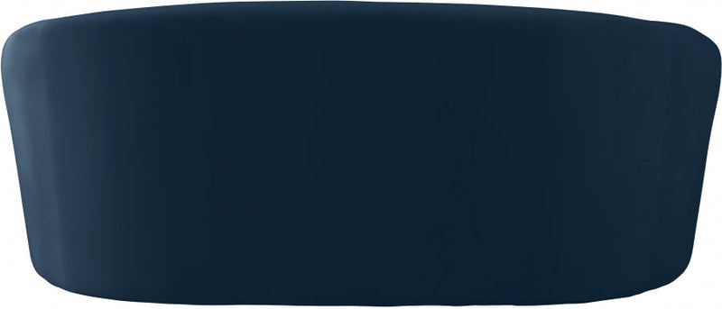 Riley 71" Velvet Upholstered Loveseat in Blue - 610Navy-L