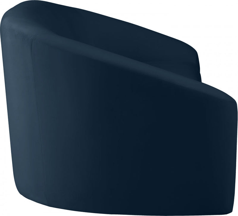 Riley 71" Velvet Upholstered Loveseat in Blue - 610Navy-L