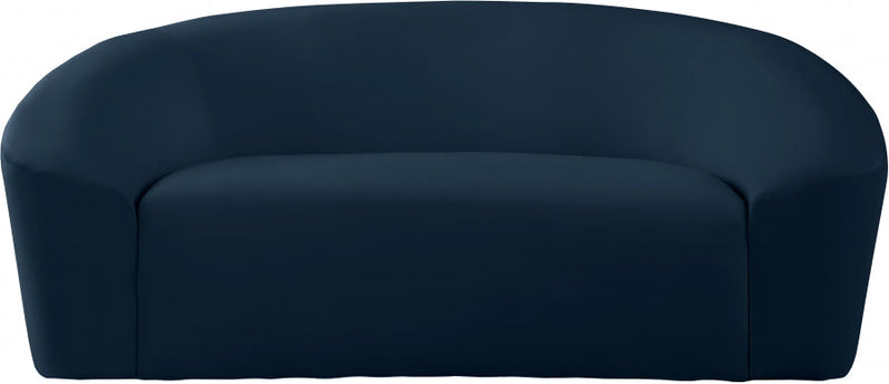 Riley 71" Velvet Upholstered Loveseat in Blue - 610Navy-L