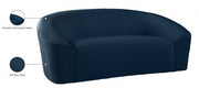 Riley 71" Velvet Upholstered Loveseat in Blue - 610Navy-L