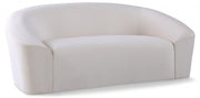 Riley 71" Velvet Upholstered Loveseat in Cream - 610Cream-L