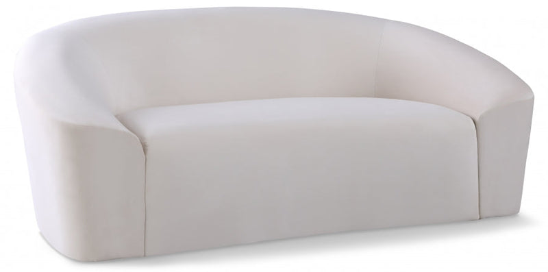 Riley 71" Velvet Upholstered Loveseat in Cream - 610Cream-L