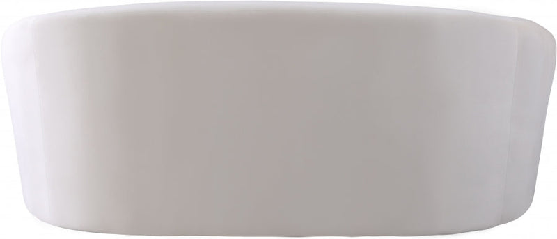 Riley 71" Velvet Upholstered Loveseat in Cream - 610Cream-L