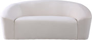 Riley 71" Velvet Upholstered Loveseat in Cream - 610Cream-L