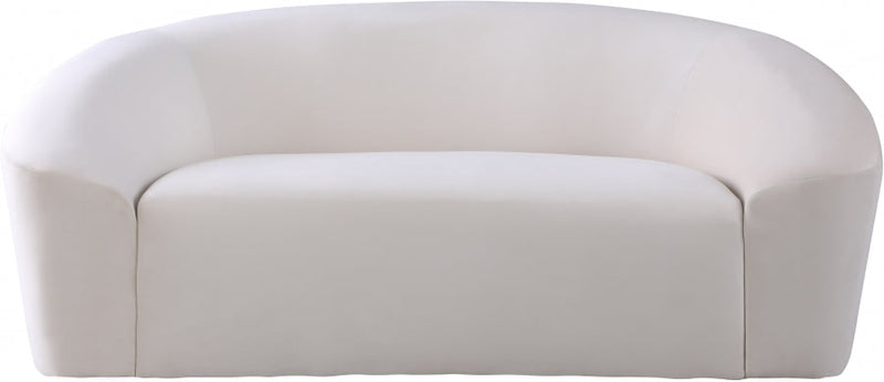 Riley 71" Velvet Upholstered Loveseat in Cream - 610Cream-L