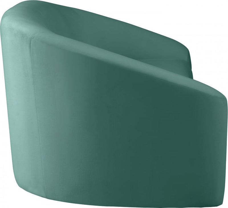 Riley 71" Velvet Upholstered Loveseat in Green - 610Mint-L