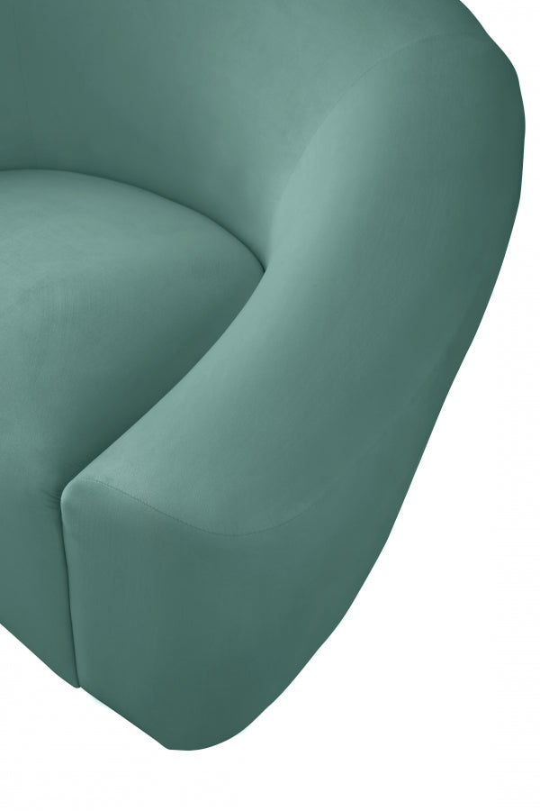 Riley 71" Velvet Upholstered Loveseat in Green - 610Mint-L
