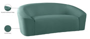 Riley 71" Velvet Upholstered Loveseat in Green - 610Mint-L