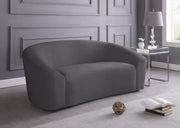 Riley 71" Velvet Upholstered Loveseat in Grey - 610Grey-L