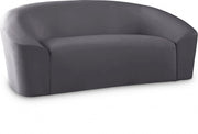 Riley 71" Velvet Upholstered Loveseat in Grey - 610Grey-L