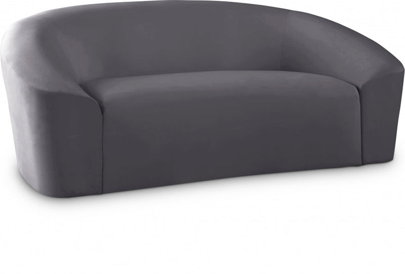 Riley 71" Velvet Upholstered Loveseat in Grey - 610Grey-L